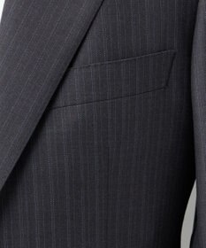 GOTAIRIKU シワになりにくい【御幸毛織/みゆきけおり】Superio160 スーツ_グレーストライプ