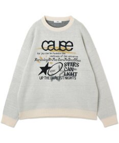 WEGO スプレーグラフィックニットプルオーバー