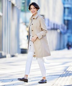 J.PRESS LADIES 【洗える】 ガスコットンアウター キーネック カーディガン