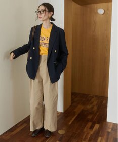 WEGO 【ANGIE VINTAGE/S/Mサイズ展開 / オケージョン対応 / セレモニー対応】ゴールドボタン テーラードジャケット / 金ボタン ダブル ブレザー