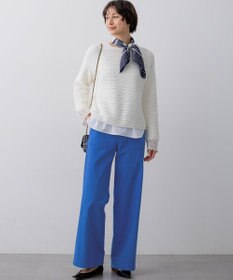 23区 【洗える】ナチュラルコットンベア レースレイヤード カットソー