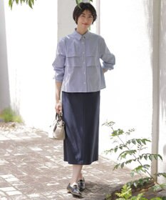 J.PRESS LADIES L Shineシャンブレーツイル スカート