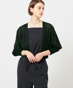 BEIGE， 【洗える】MOISE / 2WAYドルマンカーディガン Forest Green × White