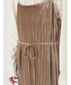 earth music&ecology ベロアプリーツキャミワンピース