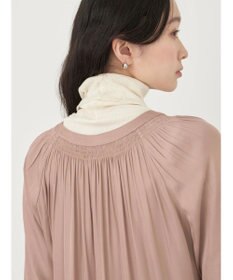 earth music&ecology サテンティアードワンピース