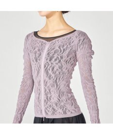 Chacott 【ノーソーイングニット】バレリーナネックジップトップ