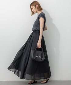 23区 L 【洗える】コンパクトヤーン フレンチスリーブ Tシャツ