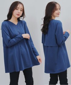 Tiaclasse L 【洗える】バックフレア裏毛チュニック