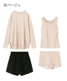 San-ai Resort（三愛水着楽園） WEB限定【紫外線カット(UPF50＋)】リブ素材ラッシュガード付 4点セット水着