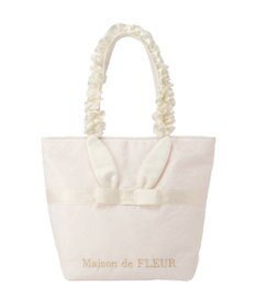 Maison de FLEUR イースターラビットフリルハンドルトートバッグ