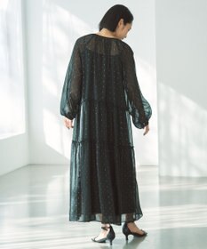 UNFILO ラメリンクルシフォン ワンピース