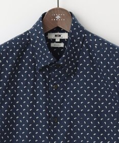 JOSEPH ABBOUD 【オーガニックコットン】フランネルペイズリー柄プリント シャツ