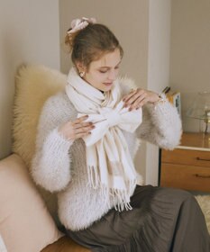 Maison de FLEUR リボン付きストール