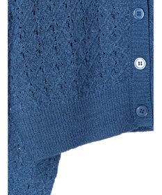 earth music&ecology 透かし編みテープヤーンカーディガン