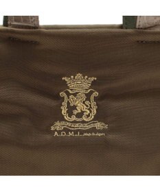 A.D.M.J. 【高密度ナイロン】ステッチ刺しゅうフラットトート22cm(チェーン付)