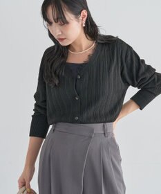 Green Parks レースドッキングニットカーディガン