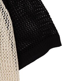 WEGO ハートロゴビッグメッシュニットT