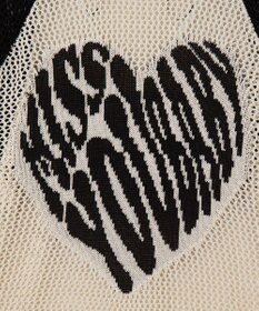 WEGO ハートロゴビッグメッシュニットT