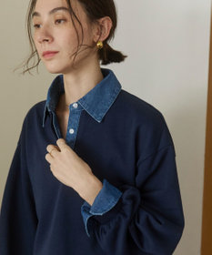 WEGO 【ANGIE VINTAGE】デニム襟スウェット