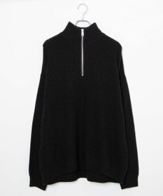 WEGO ルーズフィットハーフZIPプルオーバー