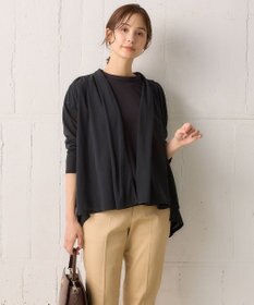 組曲 【WEB限定】シアーツイルジャージーショート カーディガン