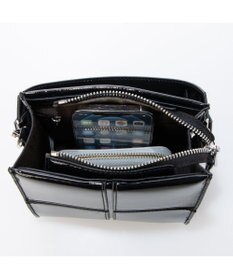 UNBILLION カシュカシュ cachecache / エナメル調ボックスパネルミニショルダー