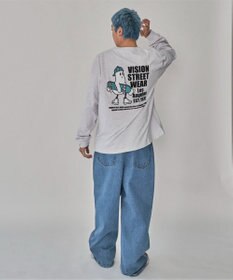 WEGO 【ユニセックス着用ITEM】別注VISIONゴーストスケータープリントT（LS）