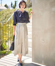 自由区 L 【カタログ掲載・WEB&一部店舗限定・セットアップ対応・洗える】セミブライトサテン ブラウス