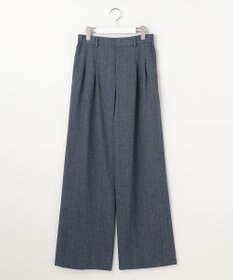 自由区 L 【セットアップ対応】ソフトリネンダンガリーワイド パンツ