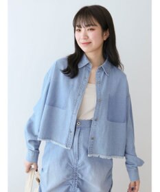 Green Parks ・ＳＵＧＡＲ　ＳＰＯＯＮ　クロップドデニムシャツ