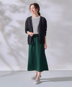 ANY 【洗濯機可/ウエストゴム】Ａラインジャージースカート