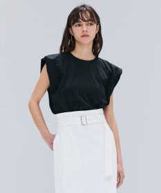 BEIGE， 【洗える】SCALA / コットンリネンボリュームスリーブトップス