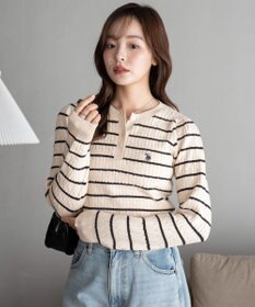 WEGO 【WEB限定/25年秋冬新作】別注USPOLOヘンリーネックニットPO