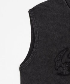 WEGO 【ユニセックス着用ITEM】ブリーチダメージアップリケノースリーブ