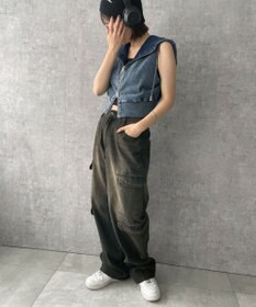 WEGO ヴィンテージウォッシュWジップN／Sパーカー