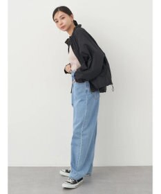 earth music&ecology スタンドフリルミリタリーブルゾン