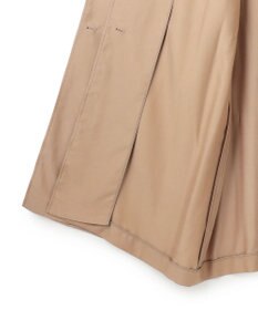 BEIGE， COBURN / シルク混ロングステンカラーコート