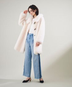 GRACE CONTINENTAL サイドジップデニムパンツ