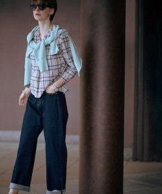 J.PRESS LADIES 【洗える】BASIC STRETCH DENIM ボーイフィット パンツ