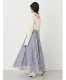 earth music&ecology 起毛レースフレアスカート
