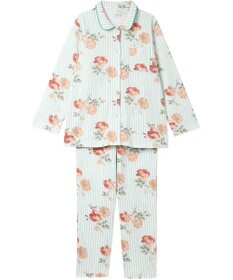 Wing パジャマ 綿100%(本体肌側) あったか 3Lまで対応 大きいサイズ 長袖 長ズボン 冬 レディース EP6023 ウイング／ワコール