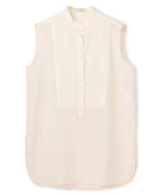 BEIGE， GOSHE / サテン切替 シアースタンドブラウス