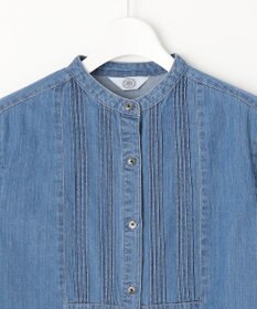 J.PRESS LADIES 【洗える・セットアップ対応】5ozバージラコンパクト ピンタック ブラウス