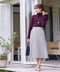 Tiaclasse 【洗える】タートルボタンニットトップス