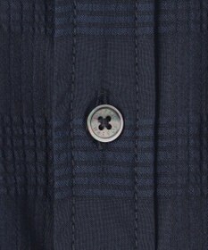 JOSEPH HOMME ドビーチェックストレッチ　ウイングカラー半袖シャツ