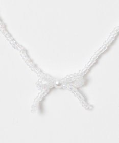 WEGO Lカラービーズリボンネックレス