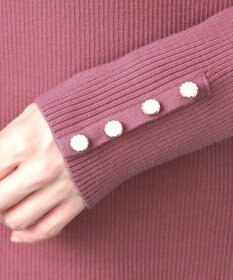 Tiaclasse 【洗える】タートルボタンニットトップス