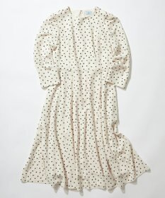 組曲 ドットジョーゼットプリント ワンピース