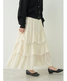 earth music&ecology ランダムティアードボリュームスカート