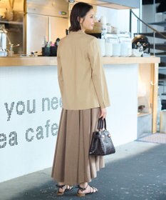 自由区 【洗える】テンセルリネンストレッチ テーラードジャケット